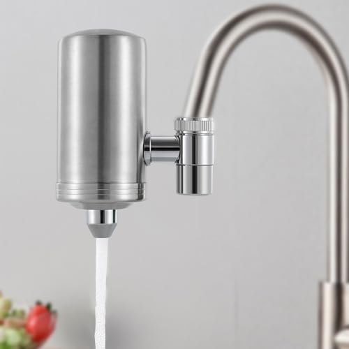 Purificateur d'eau,Filtre à eau Robinet,Universel Filtre Anti Calcaire Robinet,Sortie d'eau en deux étapes,cartouche filtrante en céramique efficace,méthodes de purification purement physiques