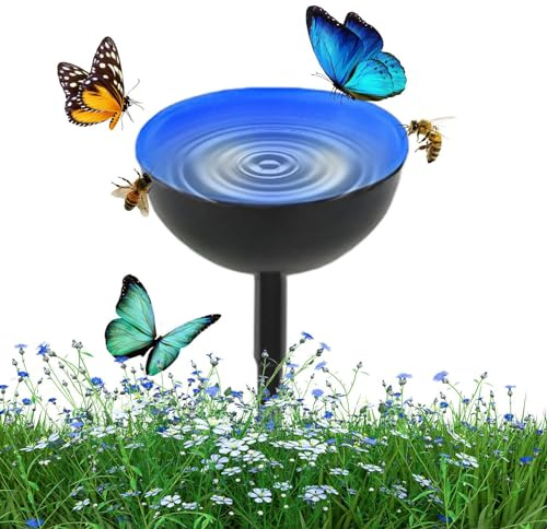 Bee Waterer, Bee Water Feeder Cup, Bee Cups for Thirsty Bees garden, Bee Drinking Cups with 30 Glass , Bee Feeder Vivid Flower for Thirsty Pollinators, Bee Hotel, Bee Watering Station fo