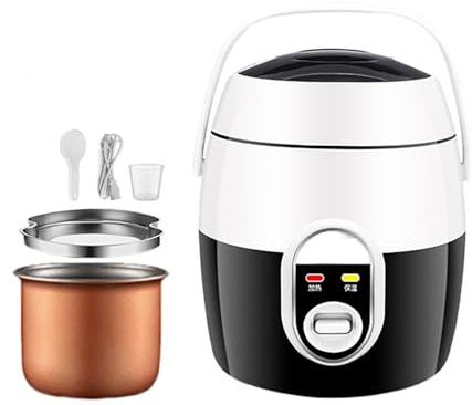 Mini olla arrocera (1,2 l/200 W), olla arrocera multifunción for el hogar, olla interior antiadherente, for 1 persona, 220-240V US/EU(B)