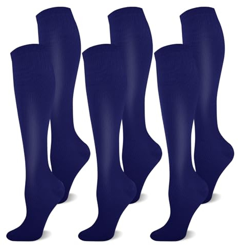 CAMPSNAIL 3 Paar Kompressionsstrümpfe Damen und Herren Stützstrümpfe | Kompressionssocken Kniestrümpfe,Compression Socks für Flug Sport Reisen Laufen Krankenschweste