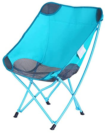 AMULONG Klappbarer Campingstuhl Ultraleichter Campingstuhl Mit Mesh-Nähten, Kompakter Zusammenklappbarer Rucksack-Sitzhocker Mit Großer Rückentasche Reisestuhl Faltstuhl Anglerstuhl