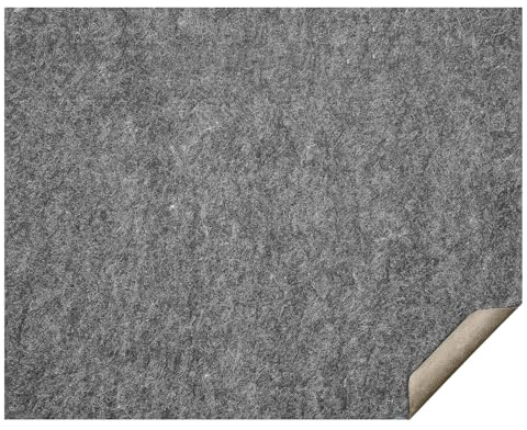 VEVOR sous-Tapis Antidérapant, Coussin de Protection de Tapis, 244x306 cm, Épaisseur 6 mm, Double Surface, Feutre Polyester + Latex, Gris, Zone de Couverture de 7-8 ㎡, Coussin de Tapis pour Tous Sols