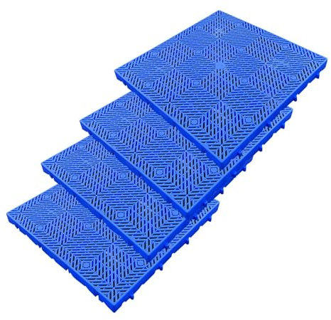 MYSXSWHL Paletas de plástico empalmables de Color Azul de 31,49 x 31,49 Pulgadas, palets de Piso livianos para cocinas, supermercados, garajes, armarios Exteriores y trasteros