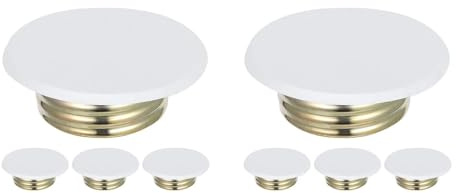 iplusmile 8-Pack Fire Sprinkler Head Cover Plates, Ceiling Protective Covers for Fire Sprinkler System Sprayer Fittings, 3.3 × 3.3 × 2.4 Inches, White