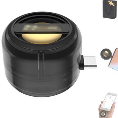 Amplificatore portatile per altoparlanti 5x, plug & play per musica/chiamate, mini altoparlante portatile per telefono, suono chiaro con 3,5 mm e tipo C, per smartphone, tablet, notebook (nero, tipo C