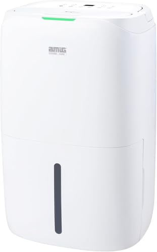 Amig – Deshumidificador MIST - Capacidad 20L/día - Depósito extraíble 5,5L - Control de Humedad y Temporizador - 36 x 28 x 56 cm - 270W - Cobertura 160m3/h - Silencioso 42 dB - Secado de Ropa