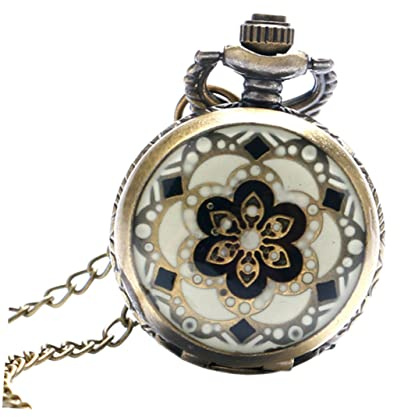 BESPORTBLE Orologio da Taschino Vintage in Lega di Zinco Catena Portatile per Uomo e Donna Orologio al Quarzo Leggero e Preciso per Uso Quotidiano