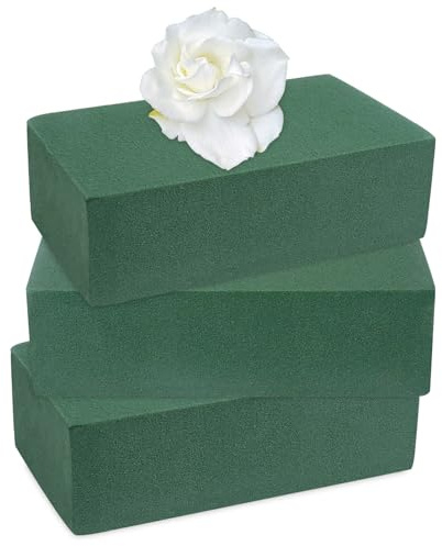 Nwvuop 3Pcs Wet Floral Foam Block – 23×10.5×7cm Flower Foam for Fresh Flower Arrangements DIY Crafts