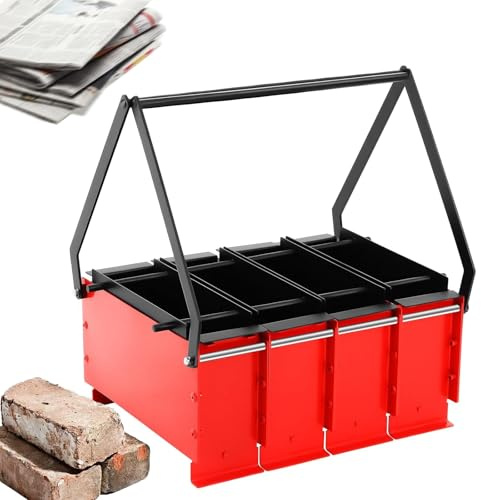 Brique à papier manuelle, presse à combustible robuste avec 4 compartiments, convertit le journal en bûches écologiques pour poêles à bois, utilisation intérieure et extérieure