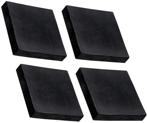 TA-VIGOR Anti-Vibrationspads aus Gummi, 50 mm x 50 mm x 10 mm (L x B x H), robust, rutschfeste Isolationsmatten für Waschmaschine, Klimaanlage, Kompressor, Trockner und HVAC-Ausrüstung, 4 Stück