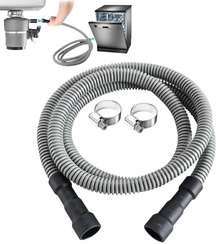 Manguera De Desagüe Para Lavavajillas, Tubo de Extensión con Abrazadera de Refuerzo, Recambios para Lavavajillas para Hogar Apartamento Alquiler