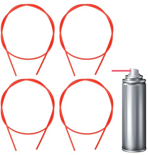 Tinoaly 12pz Cannucce per Bombolette Spray, 50cm Flessibili Tubo di Prolunga Vernice Spray Tubo Prolunga in Plastica per Verniciatura Autoveicoli Riparazione Mobili