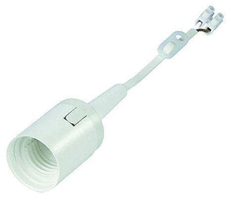 Douille E27 Lot de 10 - Indispensable pour le chantier et la rénovation - Douille ampoule - Lot de 10 en blanc