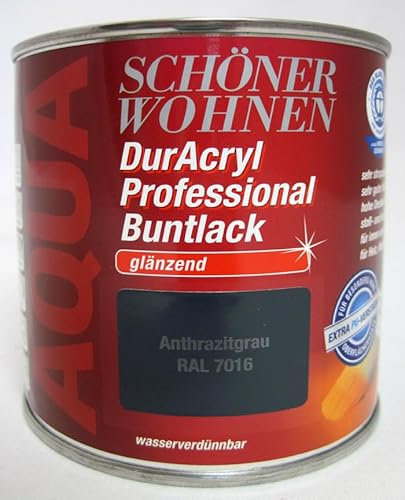DurAcryl Buntlack Professional 375 ml Anthrazitgrau Glänzend Schöner Wohnen