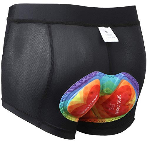 SKYSPER Damen Radunterhose mit 4D Gel Silikon Gepolstert Radsportshorts Radfahrunterhose Unterwäsche mit schnell trocknenden und elastische atmungsaktive hoher Dichte