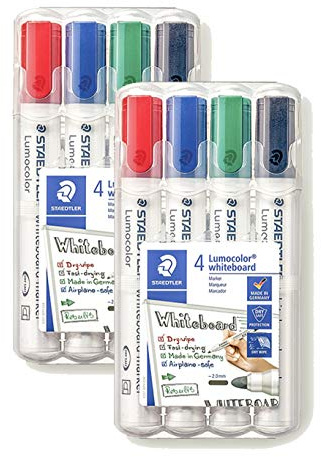 Staedtler, Lumocolor 351 WP8, Whiteboard-Marker, runde Spitze, 2 mm, 8 Farben.