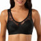 BCHRAYIUP UK Plus Size Minimiser Bra Women Non-Wired No Padded Full Coverage Cup Bra 40-G Black