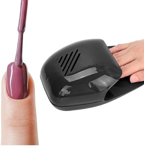 Mini asciuga unghie, professionale ad asciugatura rapida, macchina per smalto gel, asciuga unghie, soffiatore, strumenti per manicure per uso domestico (nero)