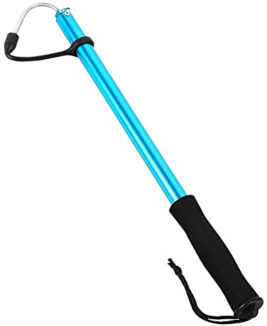 Demiawaking Gancio Telescopico da Pesca Raffio Pesca Telescopico in Acciaio Inossidabile Blu Uncino Raffio Arpione da Pesca Attrezzatura da Pesca 116cm