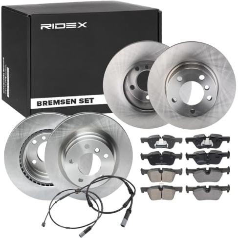 RIDEX Bremsenset Vorne Hinten Belüftet Ø300,0mm - Bremsscheiben + Bremsbeläge für BMW 1 Schrägheck (F20) 3 Touring (F31) 3 Limousine (F30, F80) 4 Gran Coupe (F36) 1 Schrägheck (F21) 4 Coupe (F32, F82)