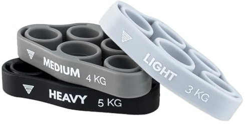 GORNATION Fingertrainer - Handtrainer in drei Stärken für mehr Kraft - Fingerexpander mit Widerstand für Griffkraft - Krafttraining Equipment