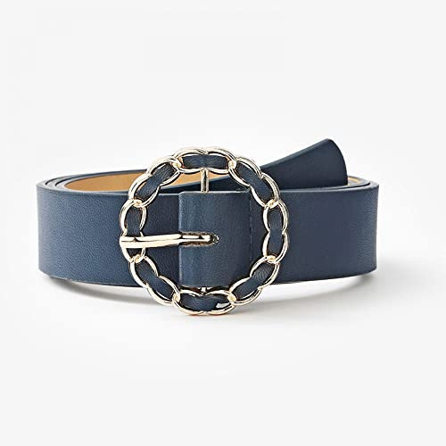 CHANYI Gürtel für Damen Kleid Frauen Gürtel Punk Gold Kette Schnalle Casual Pu Leder Schwarz Roter Gürtel Damen Taillenbund Jeans Hose Bund