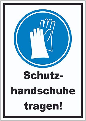 Schutzhandschuhe tragen Aufkleber A0 (841x1189mm)