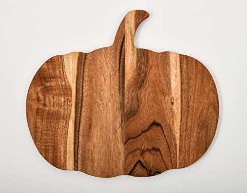 WOODLERY Tabla de cortar de madera de acacia orgánica para cocina, bloque de carnicero para queso, carne, verduras, frutas y ensaladas (tabla de calabacín de 30,5 cm de largo x 33 cm de ancho)