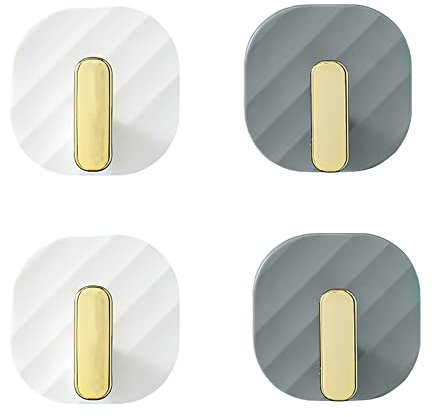 Schwerlast-Klebehaken, selbstklebende Wandhaken, selbstklebende Haken, selbstklebende Haken, Wandhaken, Farbhaken-Set, quadratischer Haken, nahtlose Haken for Aufhängen, wasserdichte Badezimmer-Küchen
