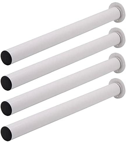 Toemics 4 Stück Ø60 Regulierbare Tischbeine 710-1100mm Höhenverstellbare Metall Tischbeine für Esstische Couchtische Kommoden TV-Schränke Sideboards (Weiß)