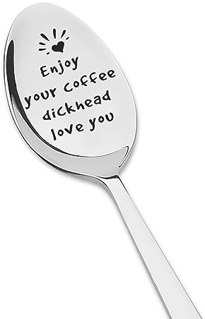 Sisadodo Coffee Spoon Best Friend Birthday Gifts Boyfriend Anniversary Present Husband Gifts Men Friendship Gifts Boys Graduation Gifts Him I Love You Gifts Brother from Sister (ZXspoon04-6uk)