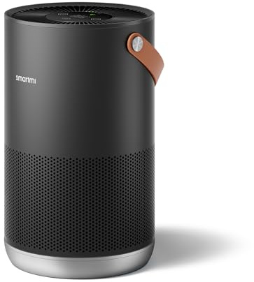 smartmi Purificateur d'air P1 Portable Haute Efficacité avec Filtre HEPA13 Jusqu'à 30㎡ CADR 250m³/h 19dB Mode Veille Élimination des Particules 99,99% APP Connectée et Surveillance en Direct Noir