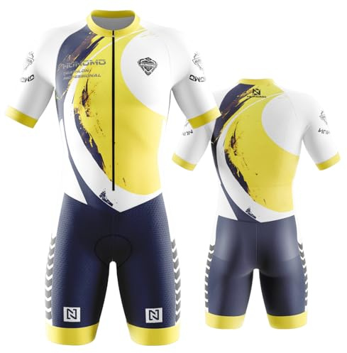 2024 Uomo Abbigliamento Ciclismo Set - Tuta da triathlon da uomo Completo Ciclismo Uomo Estivo per Bici da MTB,Sportswear Abbigliamento Triathlon Asciugatura rapida e traspirante (TYPE-4,M)