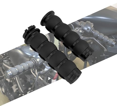 HCmotorku 2,5 cm Lenkergriffe für Motorrad, 25 mm, Gasgriffe, universal, Motorradlenker, Handgriffe, passend für Harley Touring Sportster Dyna Softail, Schwarz