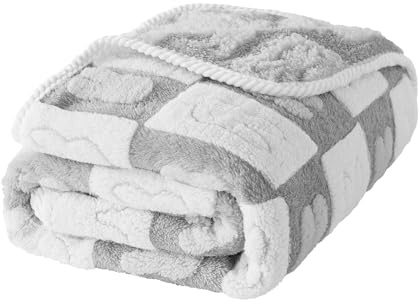 DJDEA Babydecke Microfaser 75cmX100cm - Flauschige Warme Kuscheldecke Baby, Weiche Decke, Grau Decke für Kinder Mädchen Junge, Gehören Kinderbett Kinderwagen, Geschenk für Baby