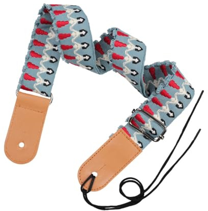 UPKOCH Ukulelengurt Verstellbarer aus Nylon und Leder Ethnischer Leicht und Strapazierfähig Umhängegurt für Ukulele und E-gitarre