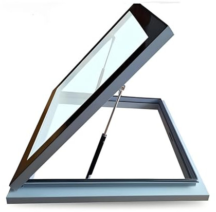 Flügelfenster - Manuelle Belüftung 5mm Isolierglas, Einbau Vertikaler Schieberegler Aluminium für Kabinen und Garagen
