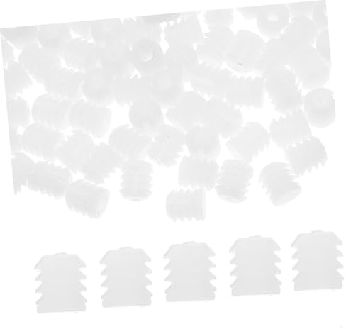 Inserti Filettati per Mobili in Plastica Bianca, 150 Pezzi M4 | Struttura Interna ed Esterna, Foro 3mm, Design Tre, per Cerniere e Cassetti