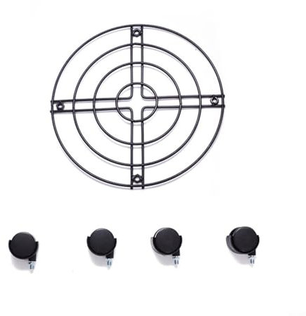 GLFLOW Chariot de fleurs mobile avec roulettes en métal robuste pour intérieur ou extérieur, jardin, terrasse, balcon 25-40 cm (25 x 6 cm)