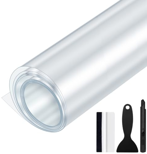 GRTHTATI 300 cm x 30 cm Film de protection de peinture transparent autocollant pour voiture, moto, vélo (transparent, 50 cm x 300 cm)