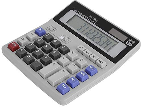 Generic Calcolatrici Desktop, Calcolatrice di Basi di Office Calcolatrice con Durata della Batteria Lunga 12 Cifre Calcolatore a Energia Solare Schermata LCD per il Calcolo della Funzione Standard