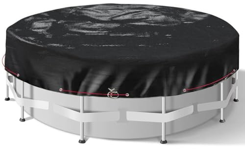 Couverture d'hiver pour piscines de Ø 460-500 cm, couverture d'hiver pour piscine en matériau PE 200g/m², couverture ronde pour piscine pour l'été et l'hiver, Ø 560 cm couverture de piscine