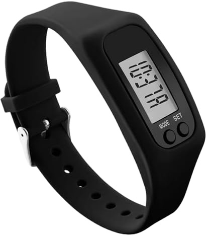Montre podomètre, écran LCD léger, moniteur de vitesse pour la course à pied, grand écran, compteur de calories, facile à utiliser, accessoires confortables pour le quotidien, les voyages et les
