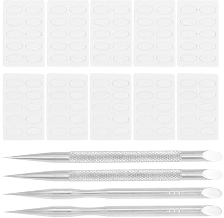 Healvian 2juegos Herramientas Para Uñas Empujador De Acero Inoxidable Pulidores Multigrano De Uñas Acrílicas y Naturales Para Uso Doméstico y Profesional