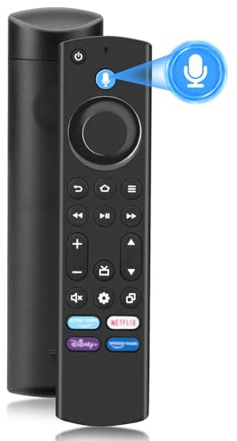 Ersatz-Sprachfernbedienung für F-r-e TV S-t1ck(4k, 2nd Gen, 3rd Gen, Life) & Cube(1st Gen, 2nd Gen, 3rd Gen) – Mit Sprachsteuerung, Bluetooth, 4 Shortcut-Tasten（4 gen）