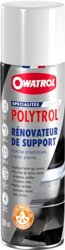 OWATROL – POLYTROL – 250 ml Spray – Auffrischer für Kunststoff und viele andere Oberflächen und Materialien – Auffrischer für Fahrzeuge Haus Boden Gartenmöbel Motorräder Stein Marmor Metall – Auffrischer für den Außen- und Innenbereich