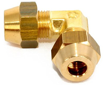 Klimaanlage Split Verbindungsnippel 90° Set 1/2 Zoll inkl Muttern Messing