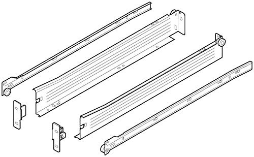 Blum 320N5000C15 METABOX 20 Long x 2-1/8 High Drawer Slide Set, White