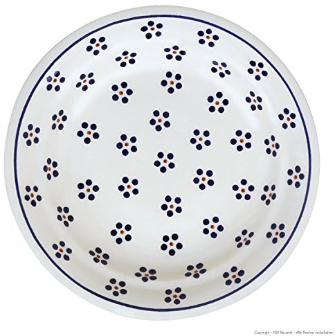 Bunzlauer Keramik 111 – Plato hondo/Pasta Plato ø21.8 cm, h = 4.0 cm Decoración 1