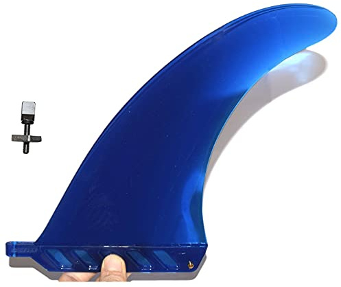 saruSURF 8 US Box Center fin Safety Flex Soft Replacement for Longboard/SUP/Stand up Paddleboard/River/Surf/Whitewater/airSUP / AIR7 Blue